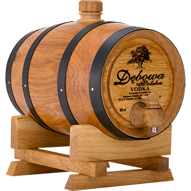Debowa Oak Vodka Eiken Vat 1 Ltr of 2 Ltr