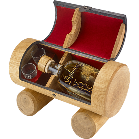 Debowa Oak Vodka Te Openen Ronde Doos 2 glazen 0,70 Ltr 40 %