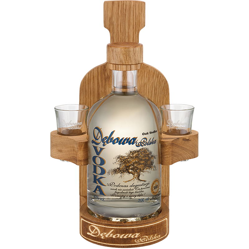 Debowa Oak Vodka Single met 2 glazen 0,70 Ltr 40 %