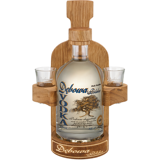 Debowa Oak Vodka Single met 2 glazen 0,70 Ltr 40 %