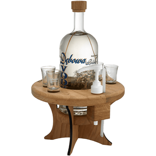 Debowa Oak Vodka Eiken Tafel 1,75 Ltr 40 % 4 glazen Pomp