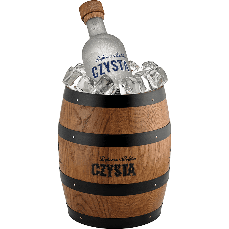 Debowa Oak Vodka Fles koeler met inhoud 0,70 Ltr 40%