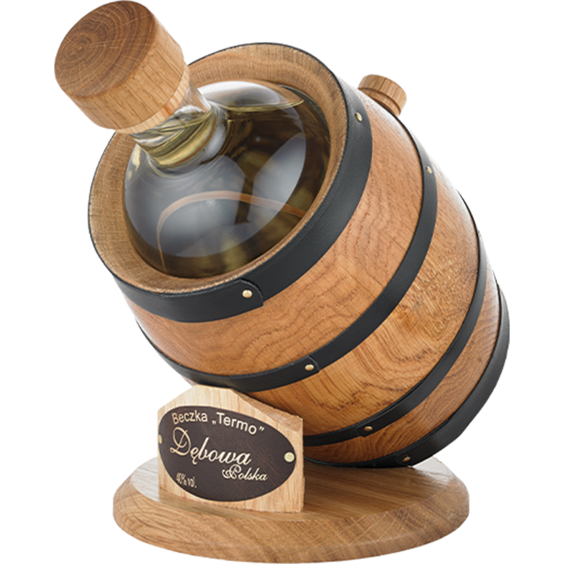 Debowa Oak Vodka Thermokoeler met fles vodka 1 Ltr 40 %