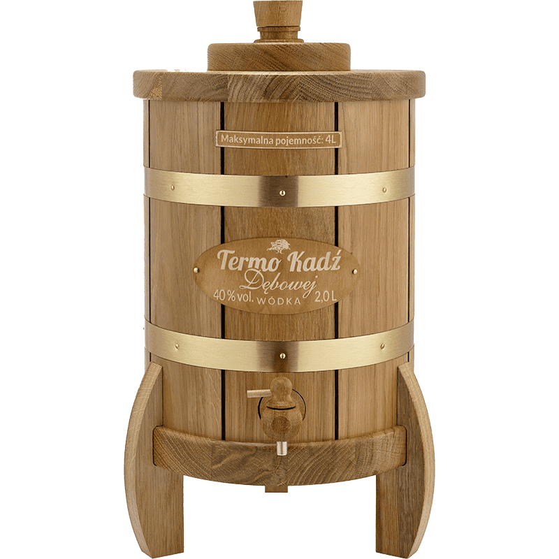 Debowa Oak Vodka Kuip inhoudende 2 ltr Excellent Vodka met tapkraantje